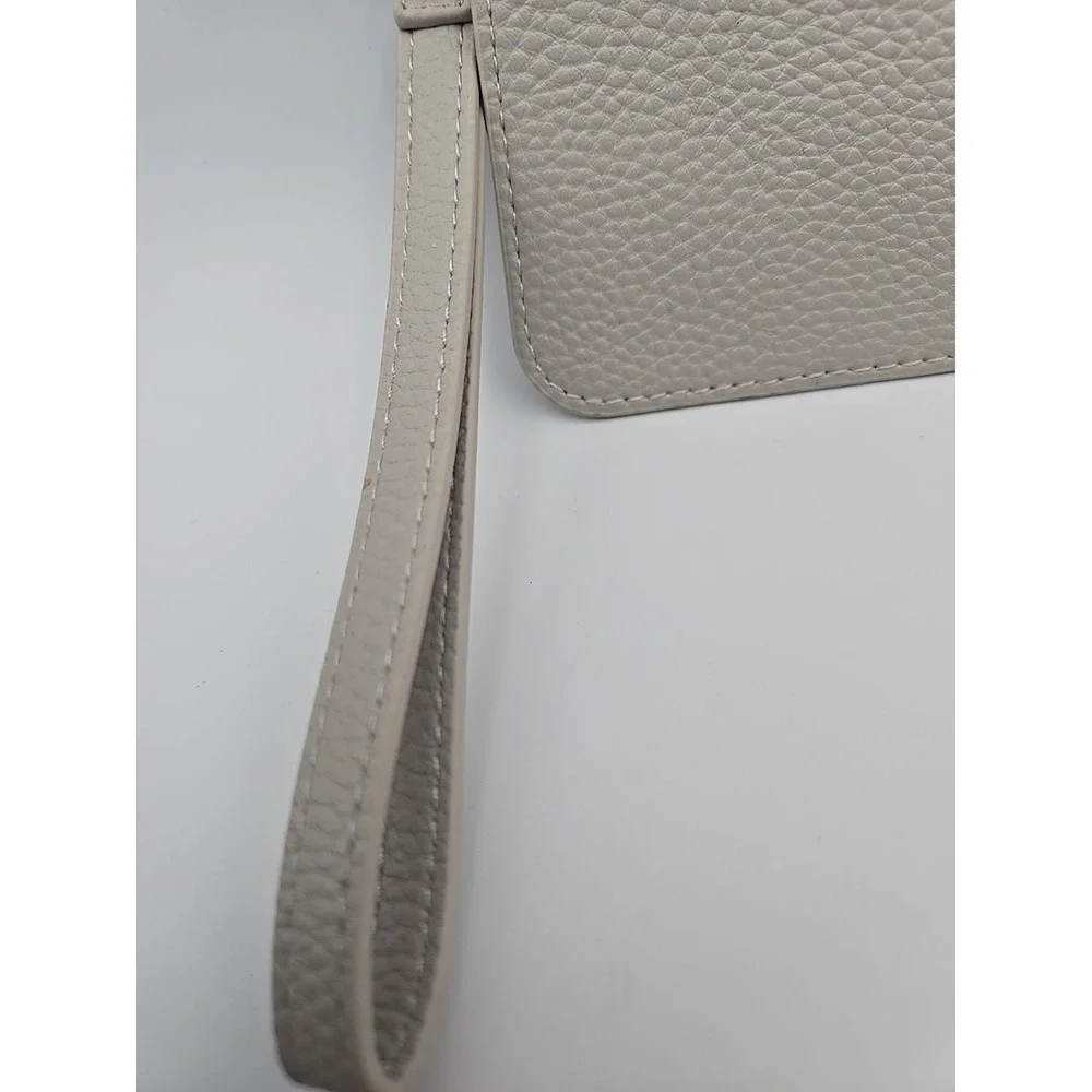 Pandora Grey Leather Zip Pouch Wristlet‎